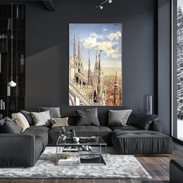 Gothic Architecture and Cityscape Poster PosterGoat