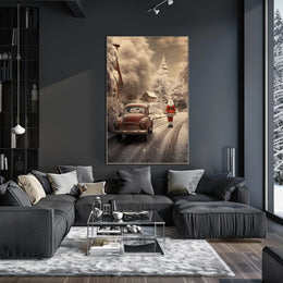 Winter Wonderland With Santa Poster