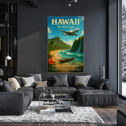 Hawaii Vintage Travel Poster Wall Art Print
