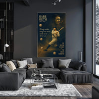 Babe Ruth Vintage Baseball Legend Sports Poster