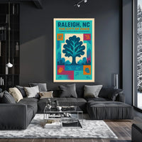 Raleigh, NC The City of Oaks Poster
