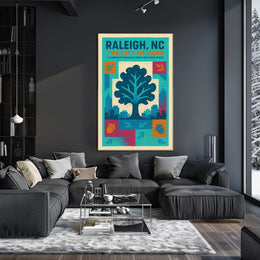 Raleigh, NC The City of Oaks Poster