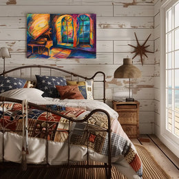 Grand Piano in Dreamlike Abstract Artwork Poster
