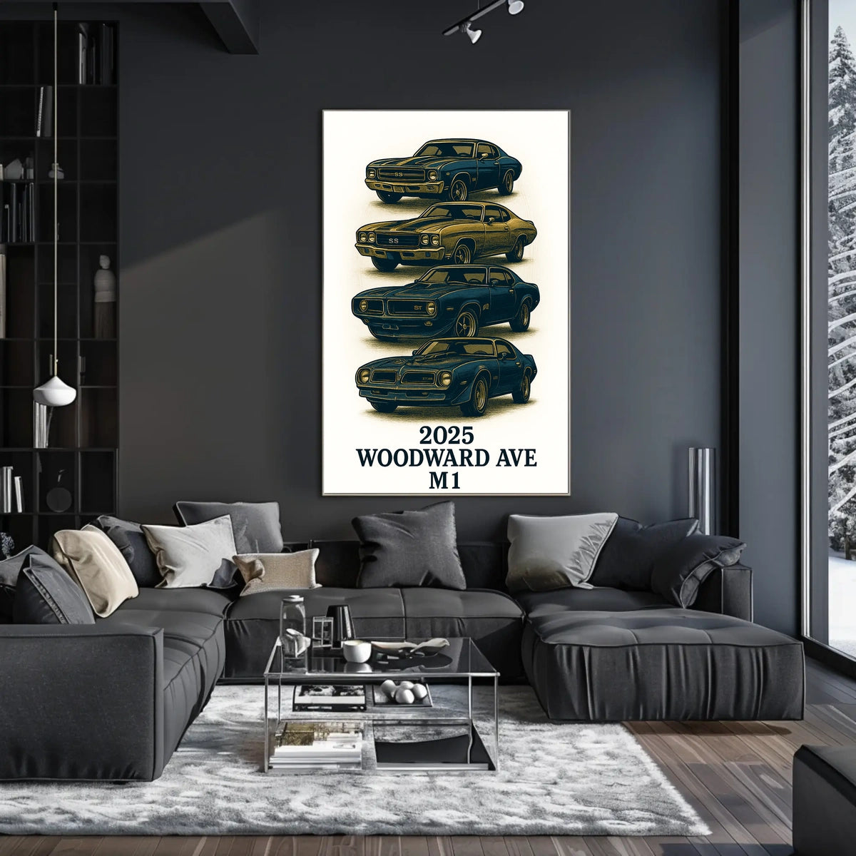 Classic Cars on Woodward Ave Poster