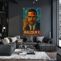 Malcolm X Iconic Leader Poster