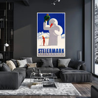 Steiermark Winter Wonderland Vintage Travel Poster PosterGoat