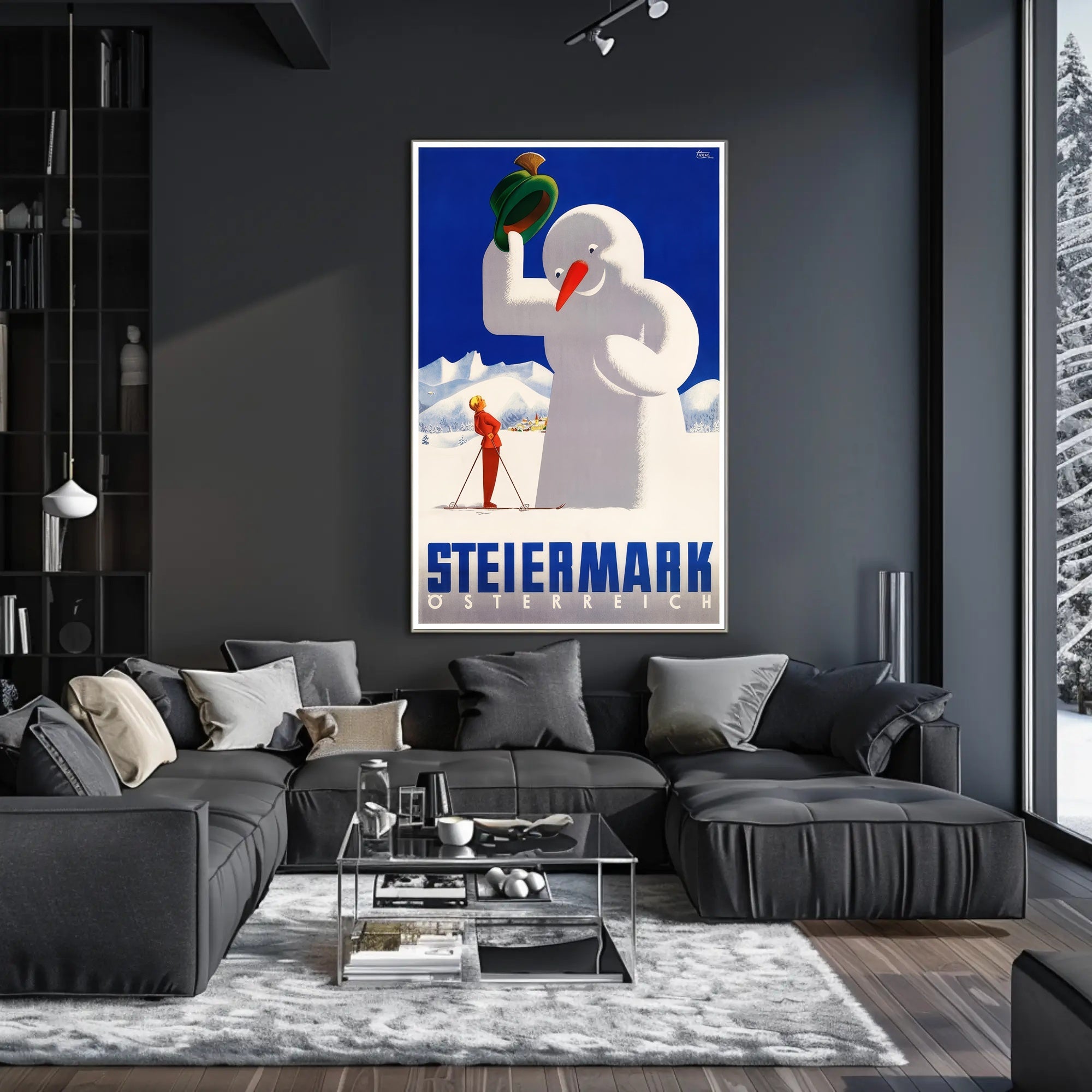 Steiermark Winter Wonderland Vintage Travel Poster PosterGoat