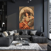 Vintage Cars and Fashion Mid-20th Century Poster