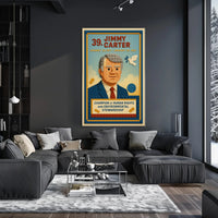Jimmy Carter 39th President Wall Art Vintage Print PosterGoat