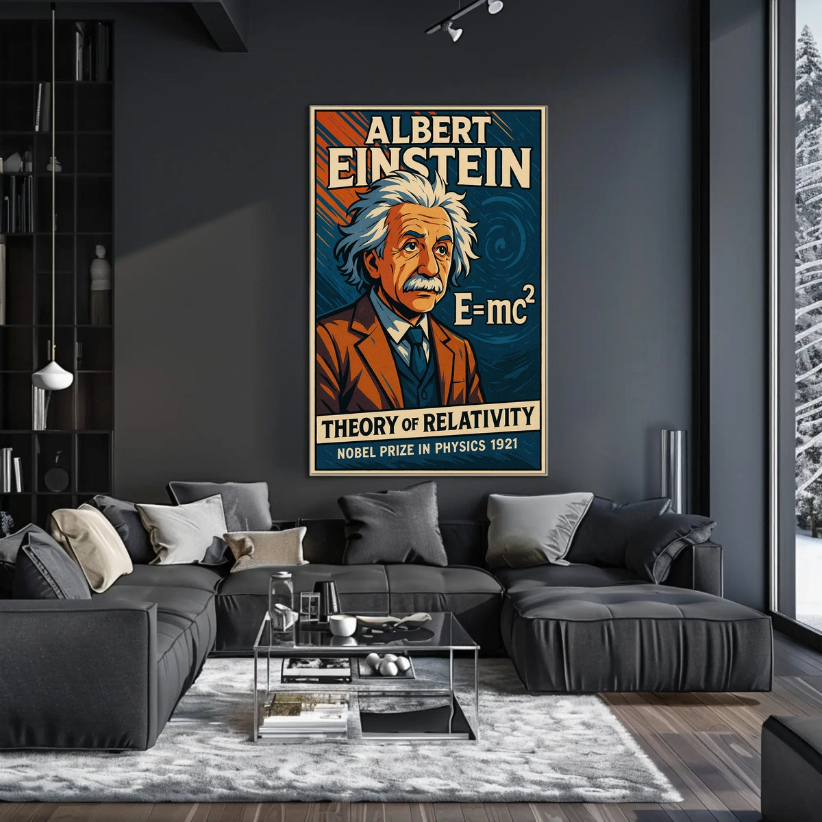 Albert Einstein Relativity Vintage Inspirational Poster