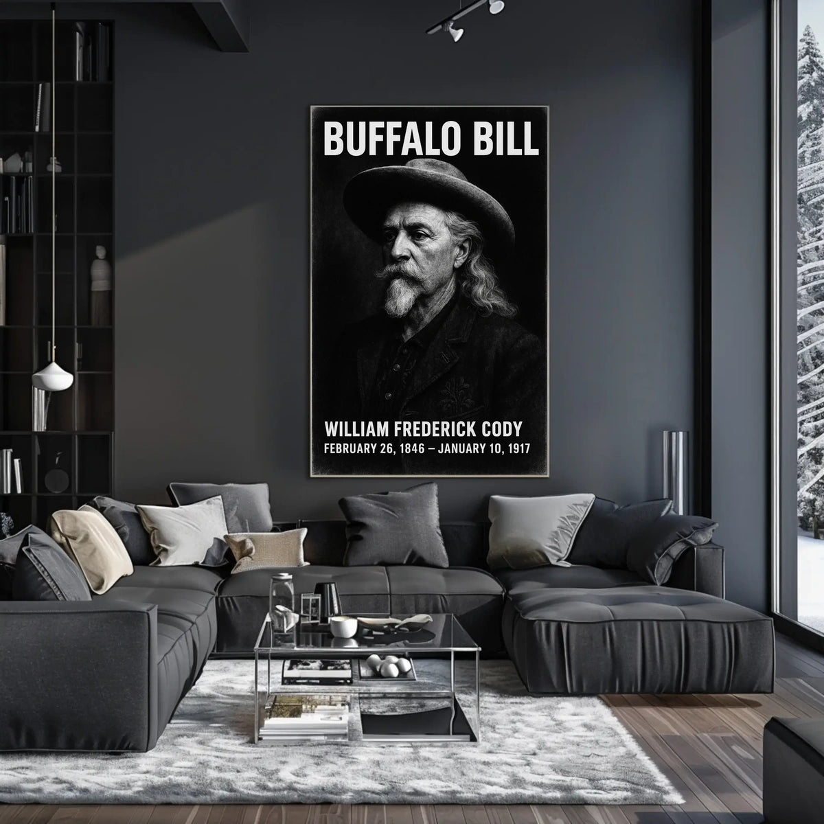 Buffalo Bill Western Historical Portrait Poster