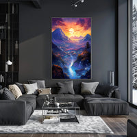 Enchanted Valley At Sunset Poster