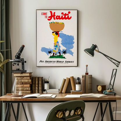 Haiti Fruit Basket Vintage Poster