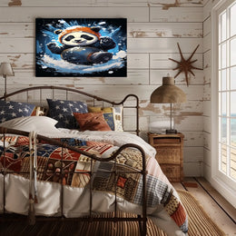 Winter Adventure Panda Poster