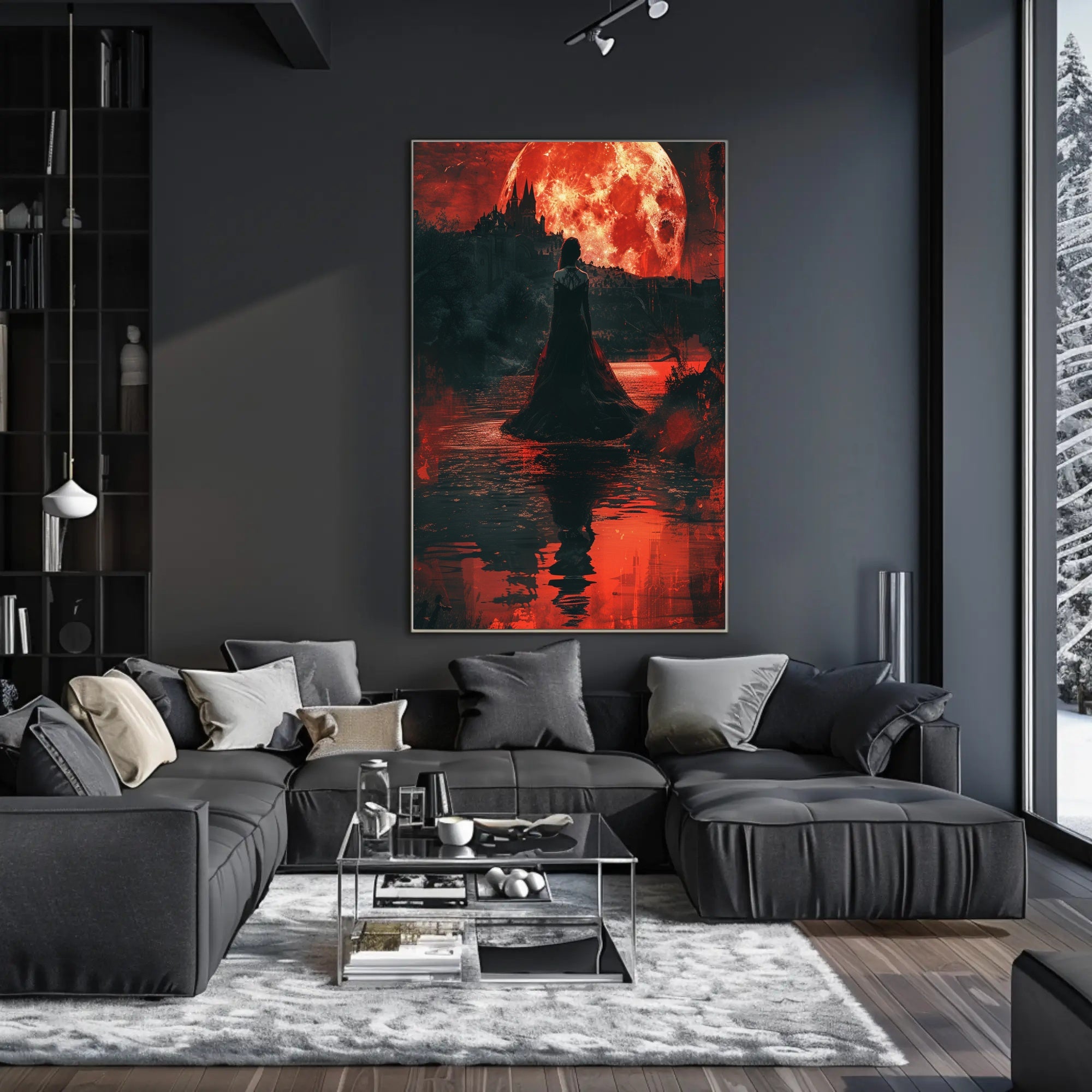 Gothic Moonlit Fantasy Art Print - Fantasy or Mythology Poster PosterGoat