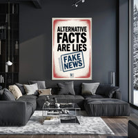Falsehoods Critique Modern Design Political or Propaganda Poster
