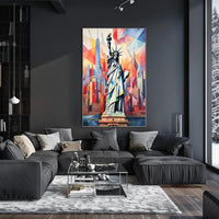 Statue Of Liberty Geometric Splendor Poster