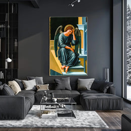 Contemplative Angel Poster