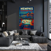Memphis Riverfront Noël Poster