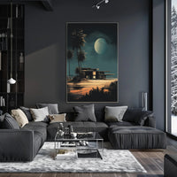 Moonlit Modern Oasis Modern Poster PosterGoat