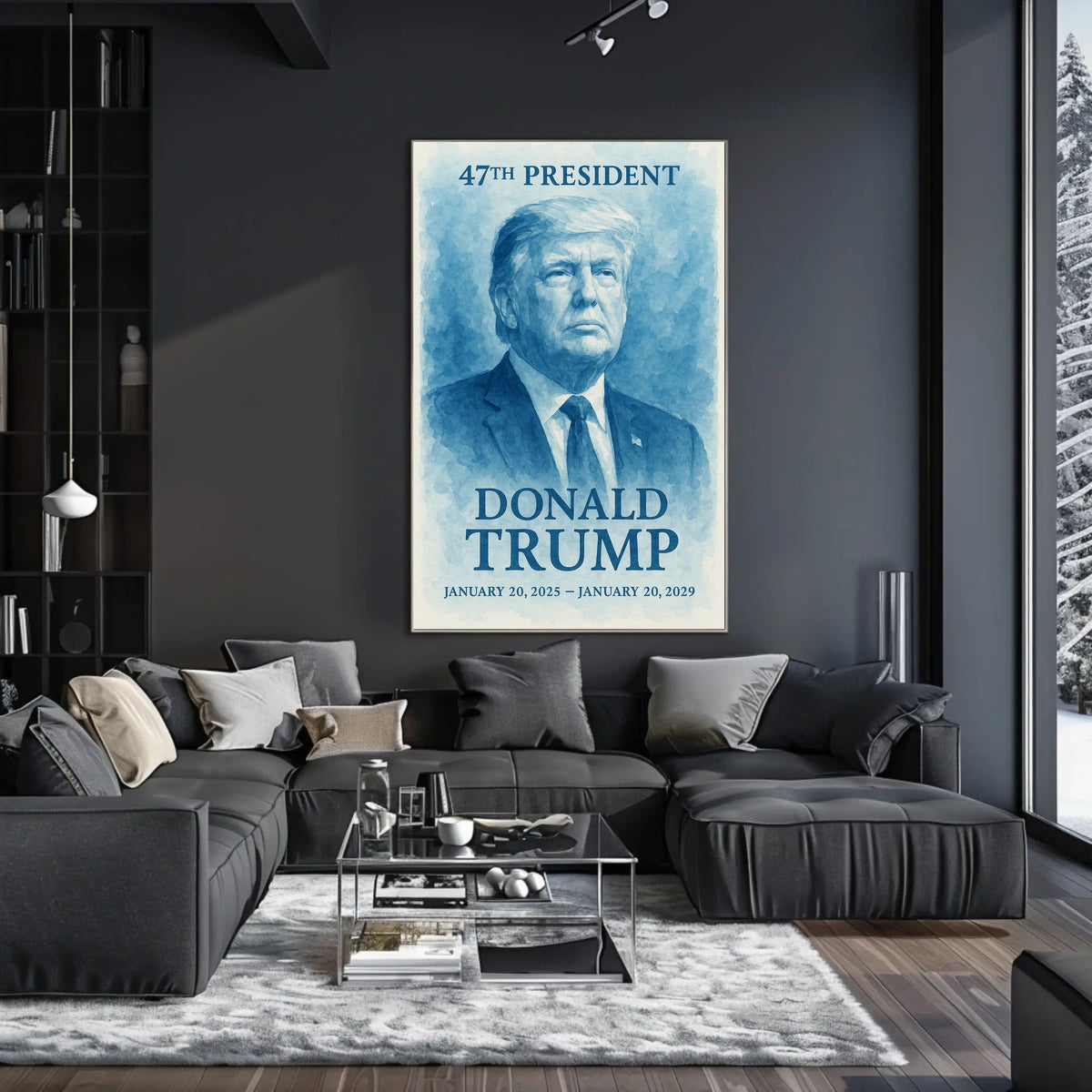 Trump Visionary Horizon Watercolor Patriot Poster