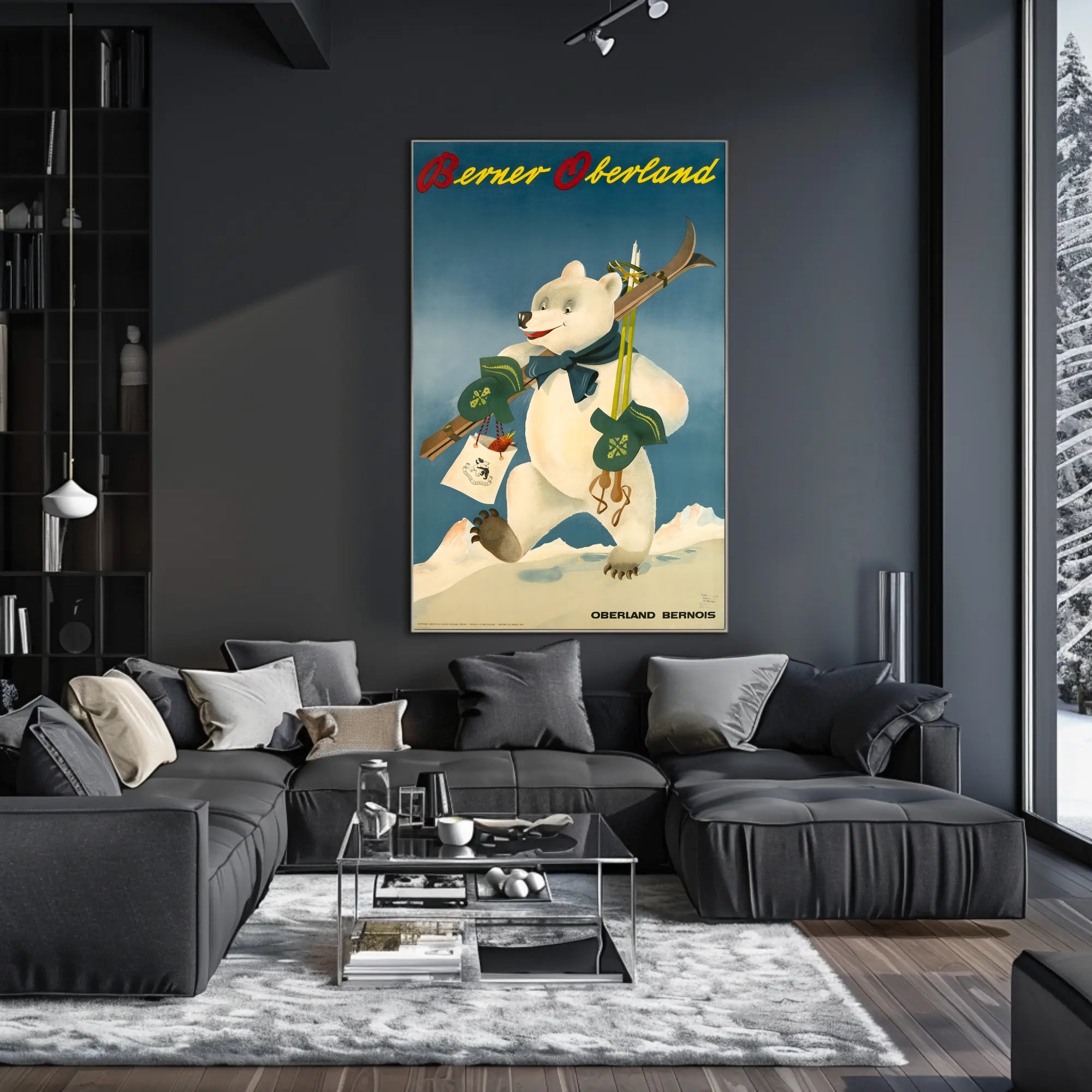 Berner Oberland Winter Adventure Poster PosterGoat