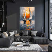 Sailing at Sunset Poster