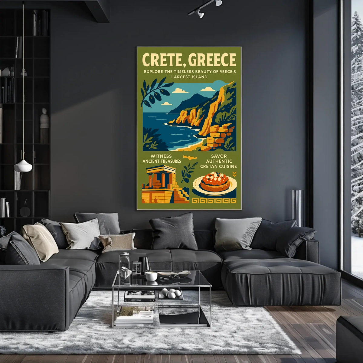 Crete's Timeless Beauty: Vintage Travel Poster