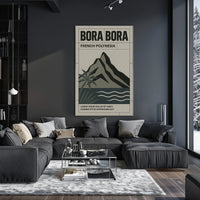 Bora Bora Modern Minimalist Travel Poster