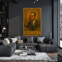 Malcolm X Portrait Poster