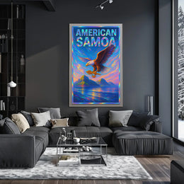 American Samoa Vibrant Tribute Poster