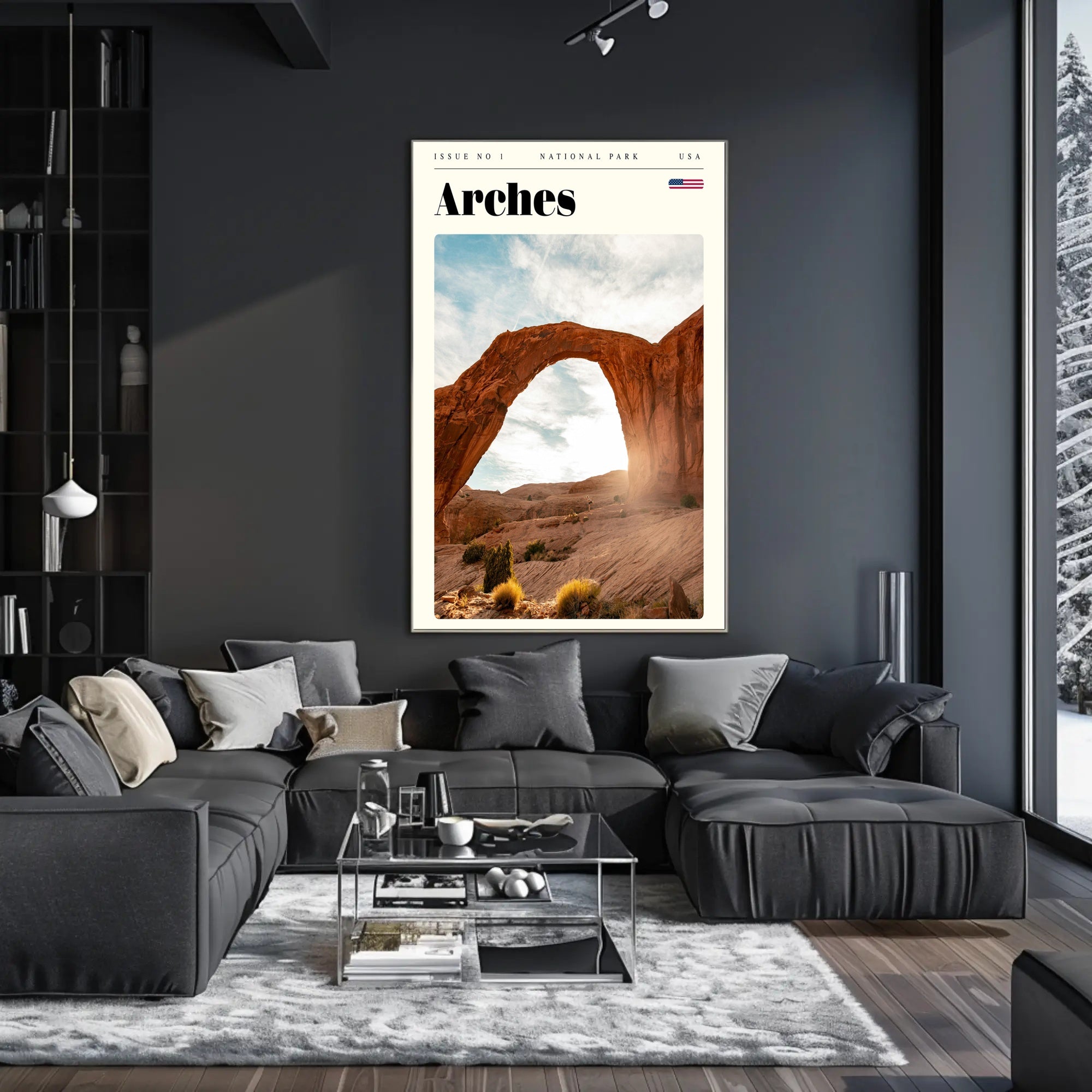 Arches National Park Travel Poster Vintage Print