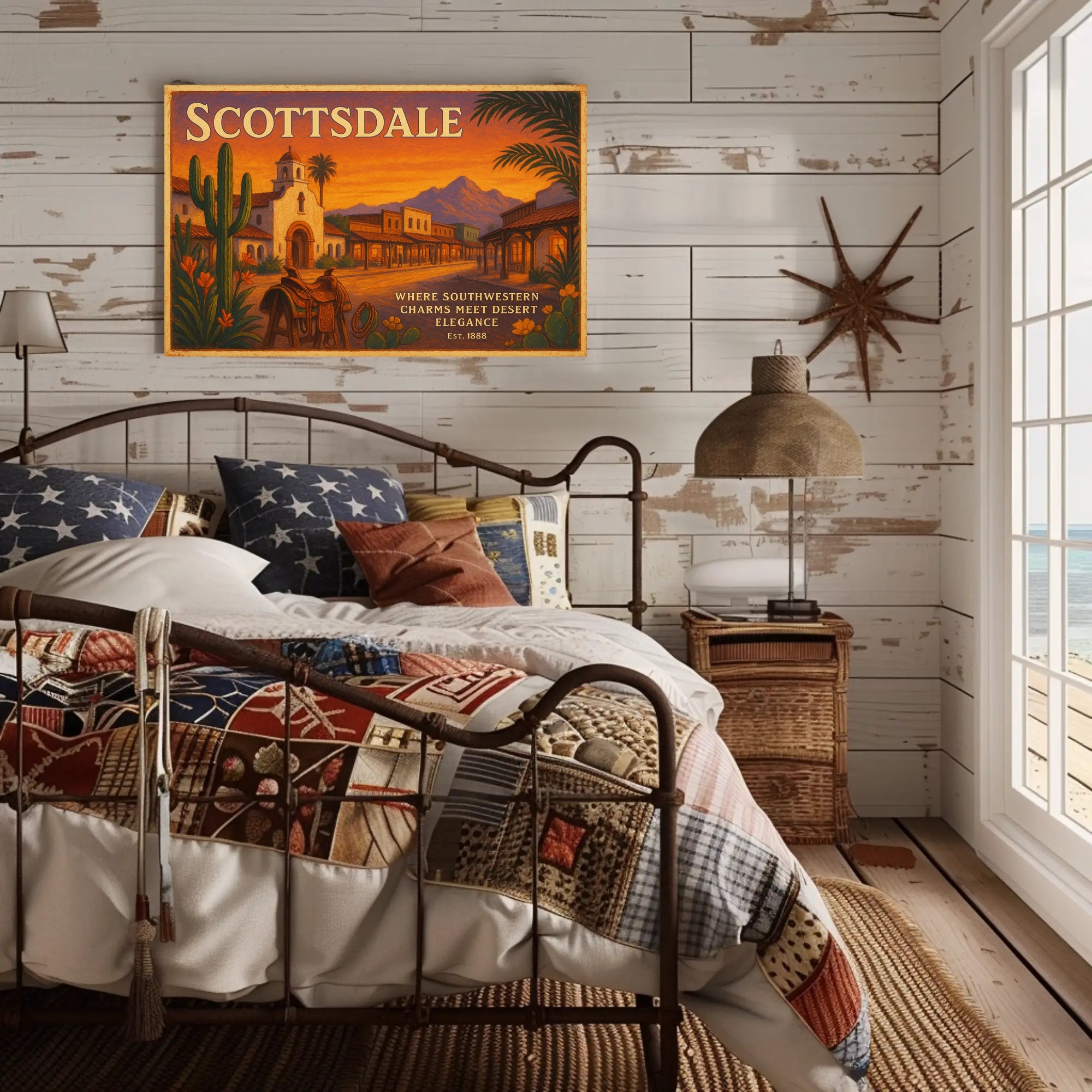 Southwestern Charm Scottsdale Travel Poster