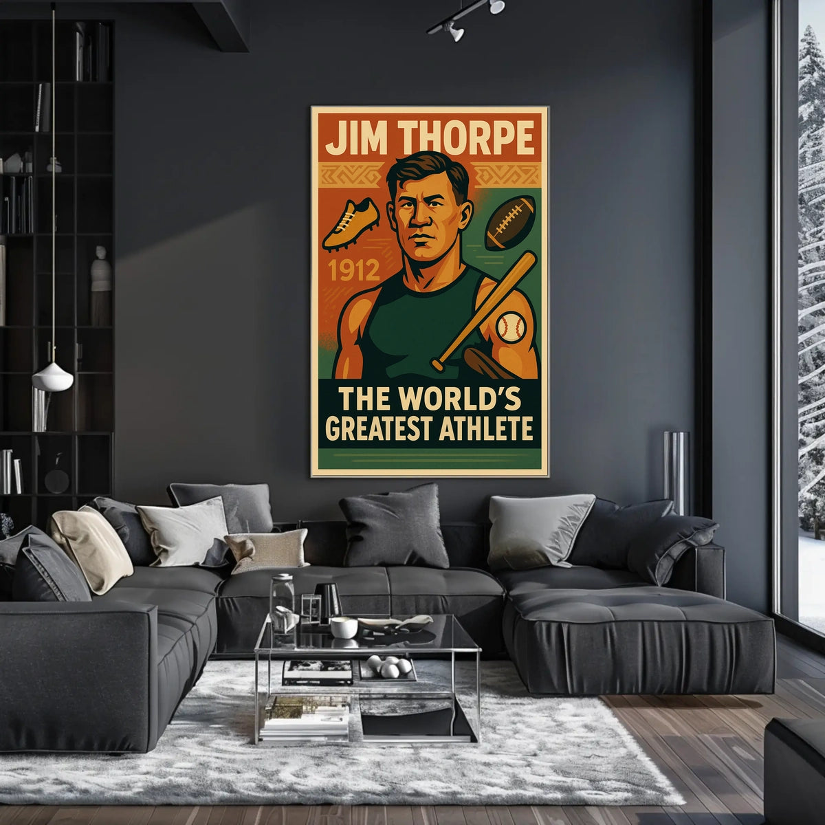Jim Thorpe Legendary Athlete Poster