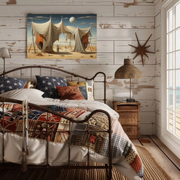 Surreal Desert Dreamscape in Futuristic Sci-Fi Poster