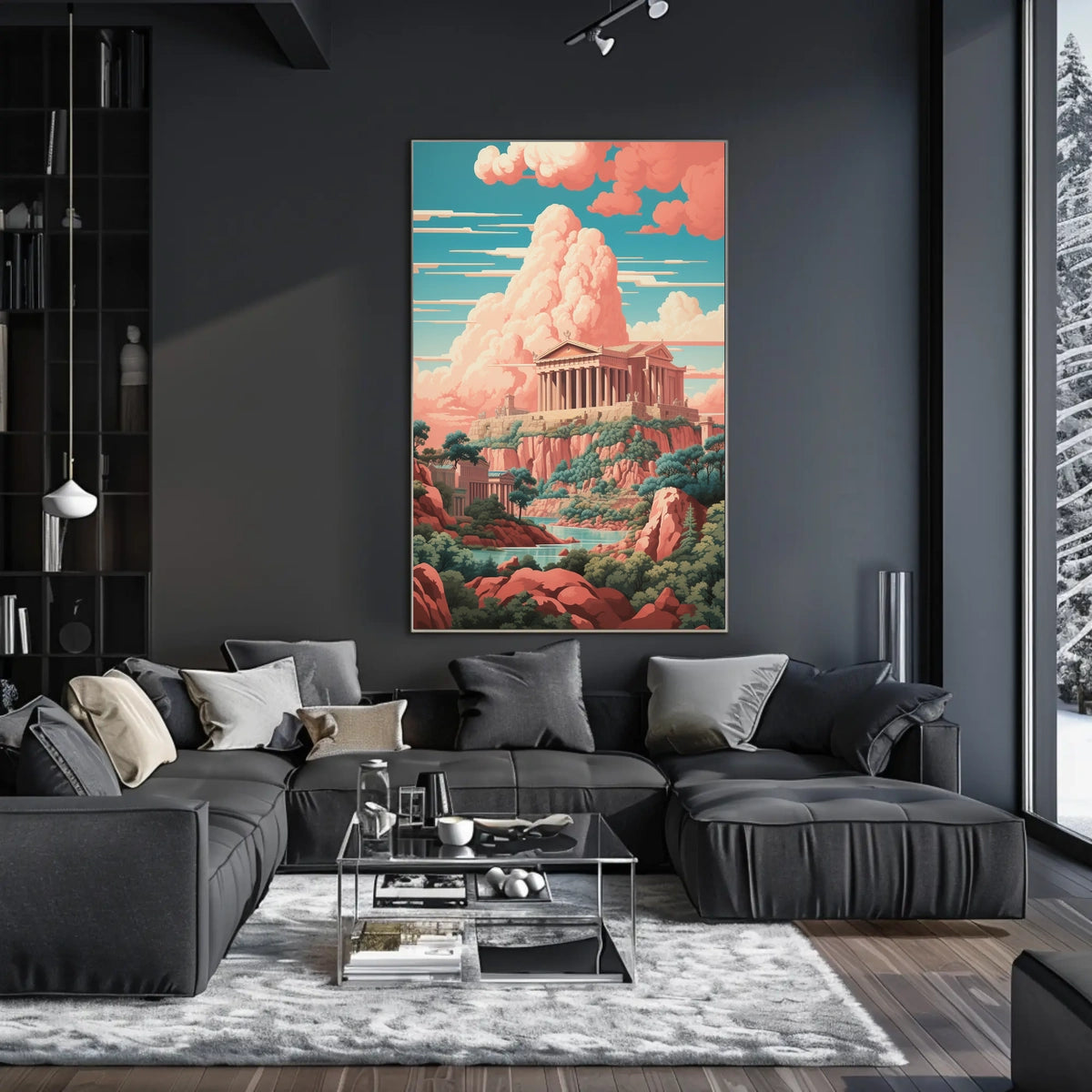 Ancient Greek Temple Surrealism Cultural or Heritage Poster