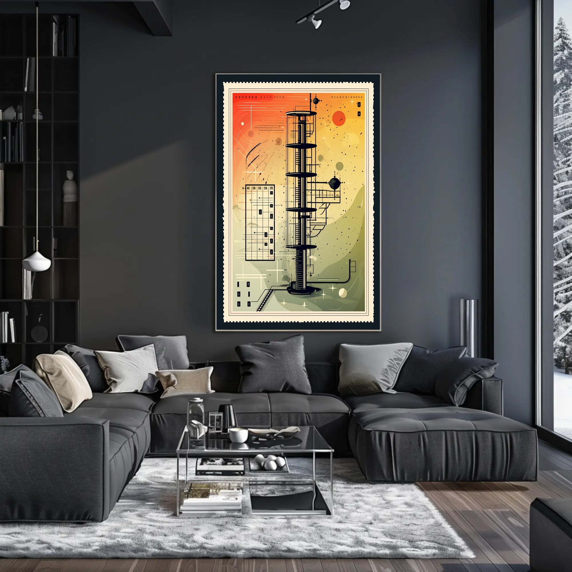 Futuristic Tower Design Poster