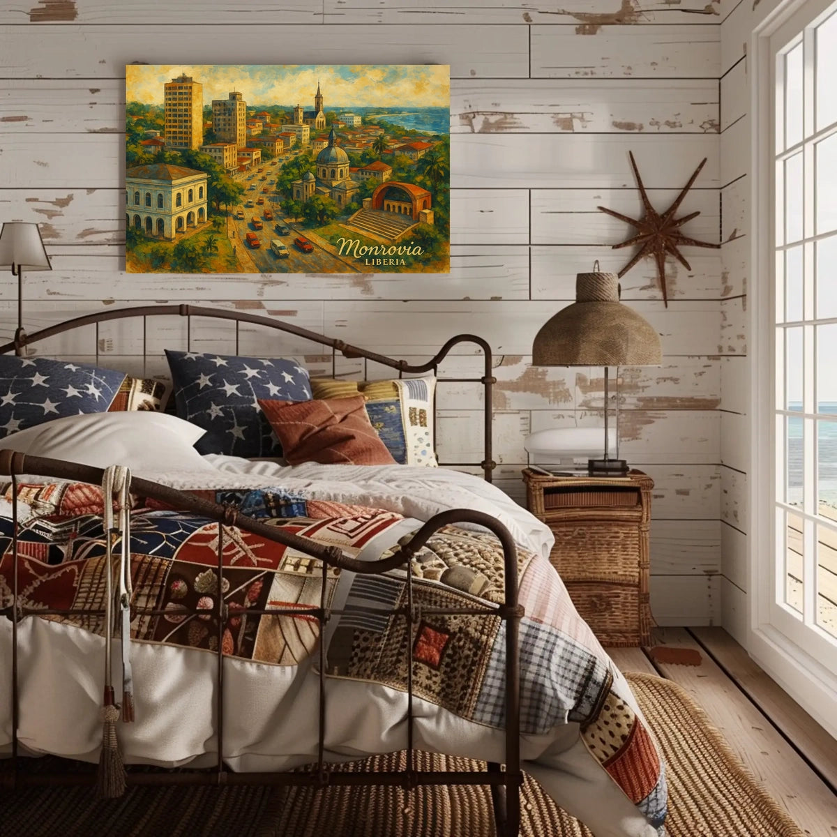 Monrovia Cityscape Vibrant Wanderlust Photography Poster