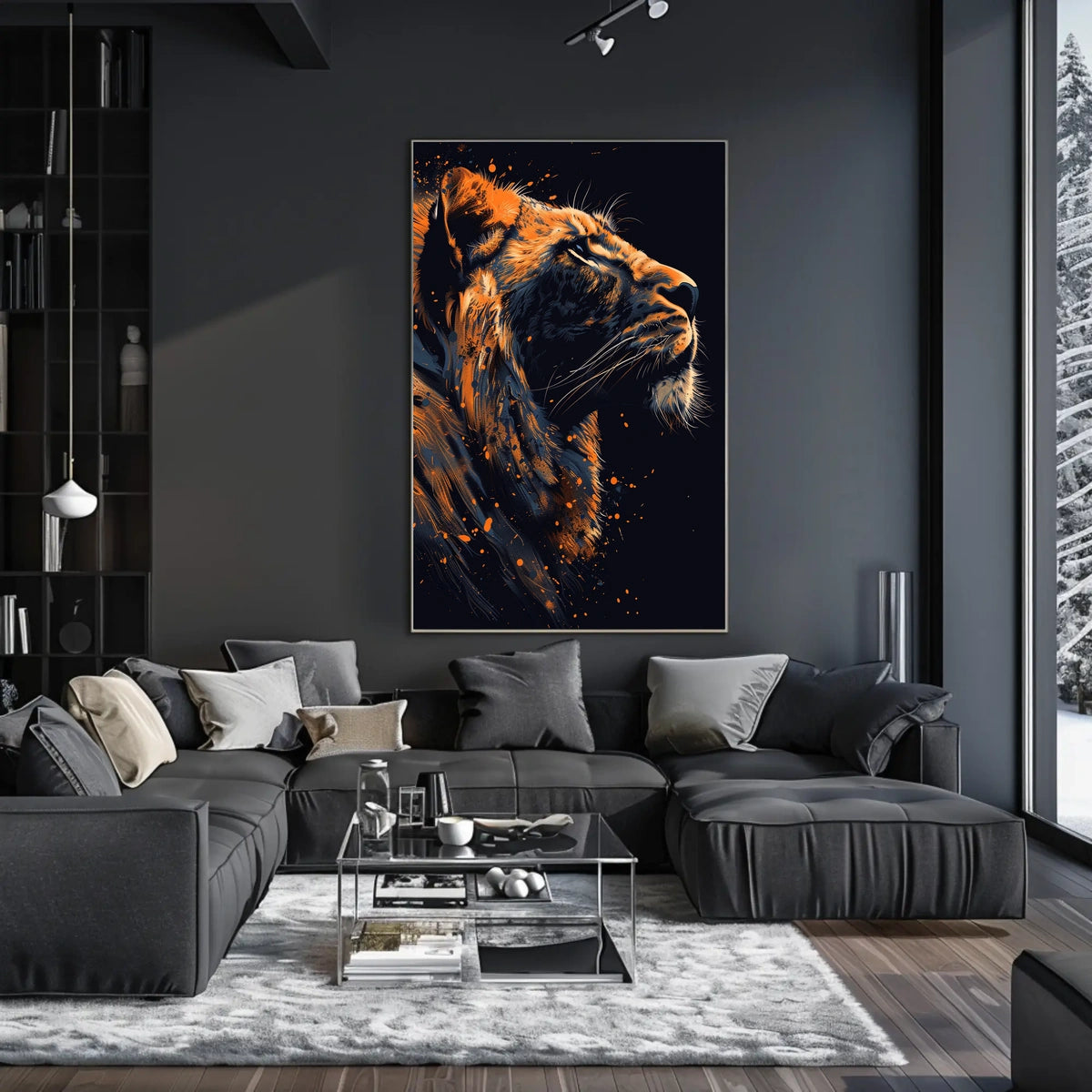Majestic Lion In Vibrant Colors Poster