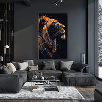 Majestic Lion In Vibrant Colors Poster