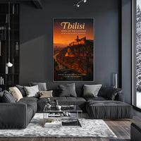 Tbilisi at Sunset: Romantic Urban or Cityscape Poster