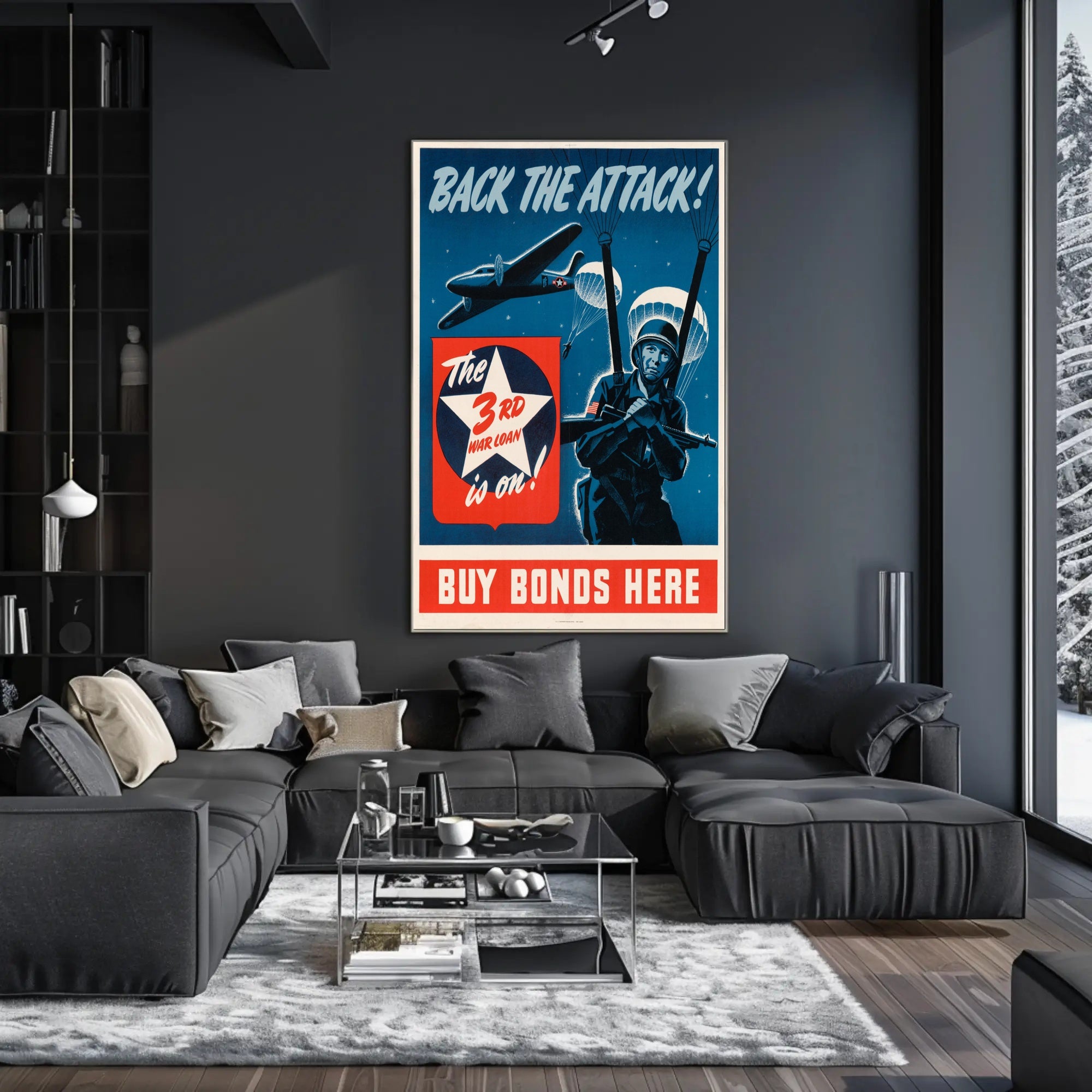 Back the Attack! Buy War Bonds Poster PosterGoat