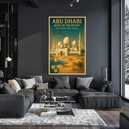 Abu Dhabi Tranquil Elegance Travel Poster