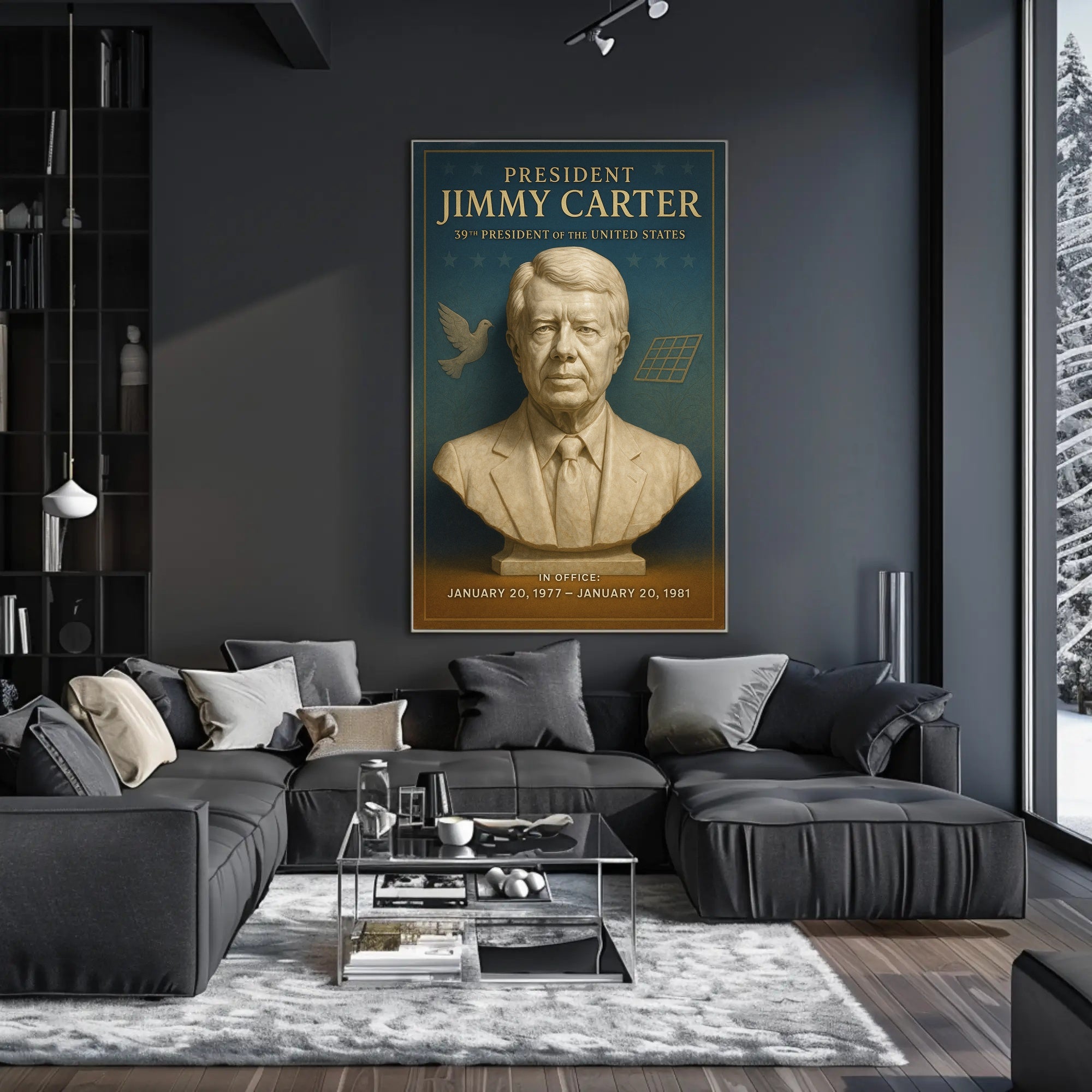 Jimmy Carter 39th President Wall Art Print PosterGoat