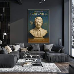Jimmy Carter 39th President Wall Art Print PosterGoat