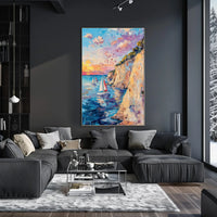pixelmotion copyai 35099 Thick oil impasto painting of a coastal cl eae5208126d 4029 9828 f8e65374a5f0 Poster
