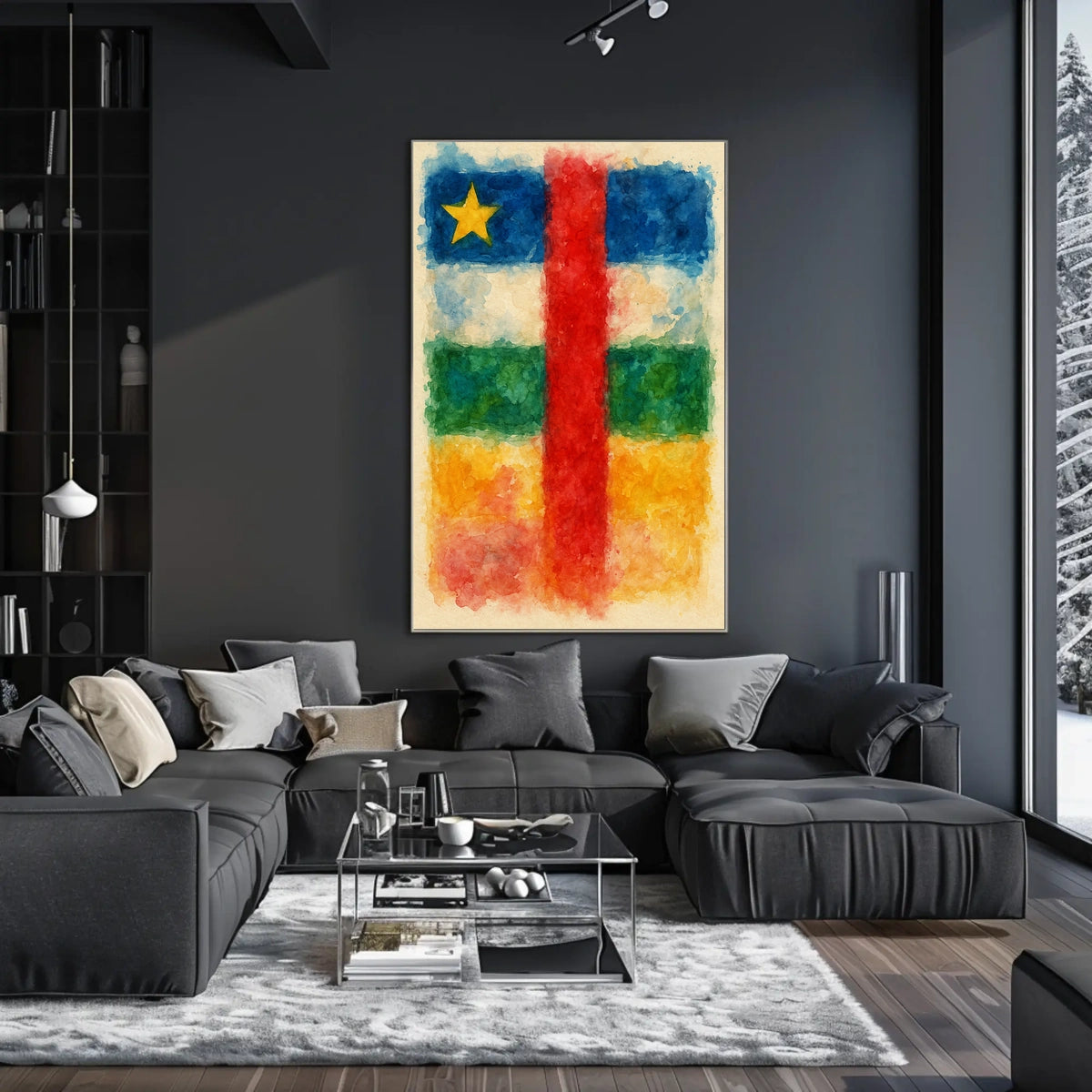 Watercolor Flag Art Wanderlust Poster