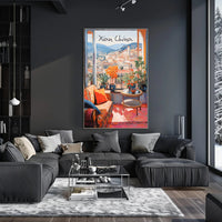 Vibrant Cityscape in Xian China Modern Travel Poster
