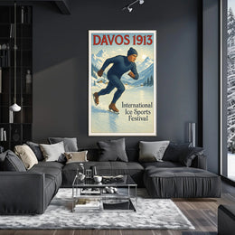 Davos 1913 International Ice Sports Festival Poster PosterGoat