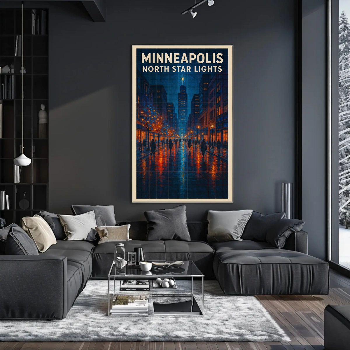 Minneapolis North Star Lights Poster